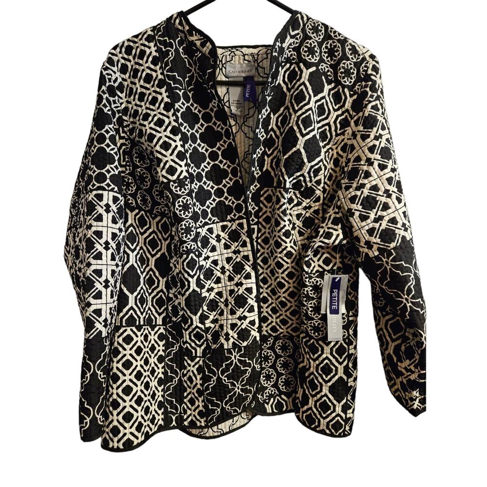 Catherines Woman Quilted Jacket Size 22/24 Reversable